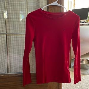 Small red Tommy Hilfiger long sleeve.